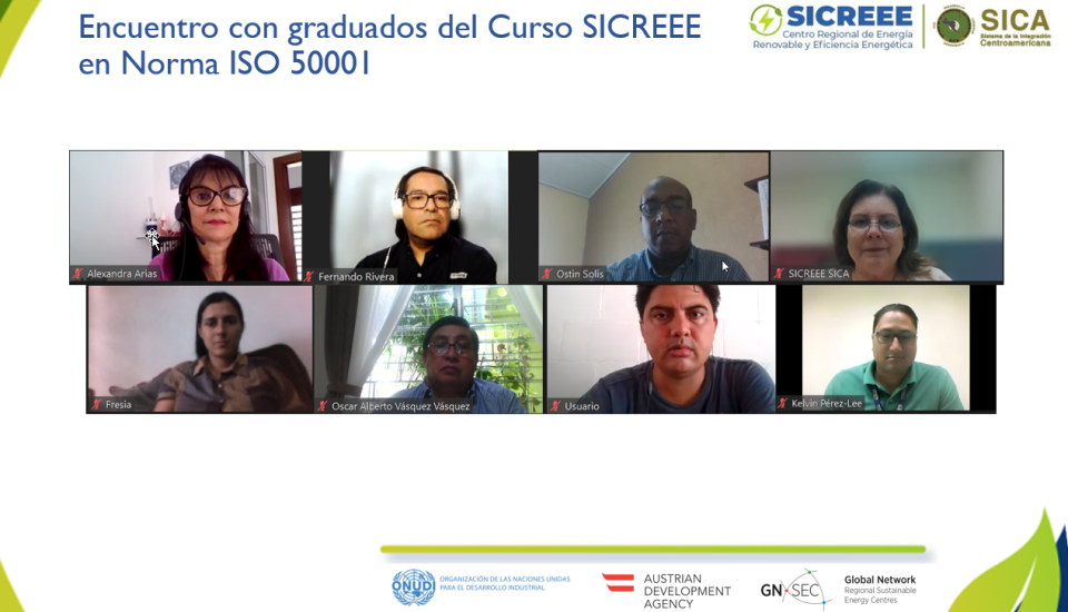Image of SICREEE realiza encuentro con graduados del Curso en Norma ISO 50001