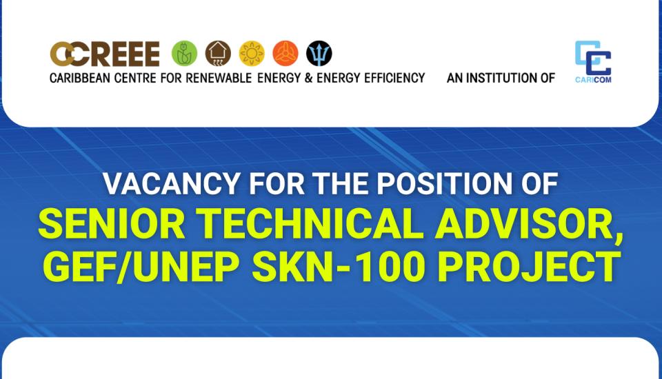 Image of Deadline Extended: Vacancy for the Position of Senior Technical Advisor GEF/UNEP SKN-100 Project