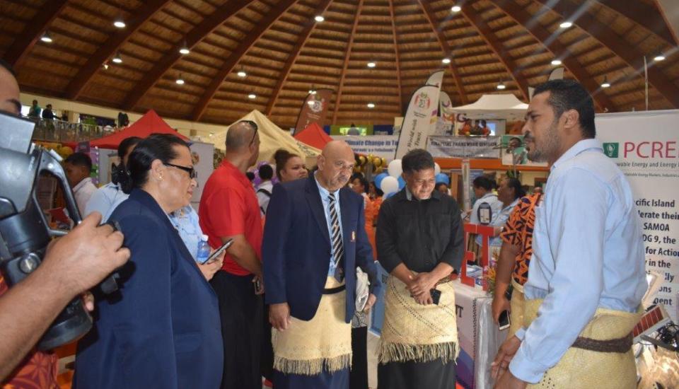 Image of PCREEE roles and activities showcased at the Tonga Finance Week  