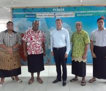 Image of Staff of the PCREEE with Mr Stein Hansen, UNIDO Regional Director for Asia and the Pacific - 20/06/2018