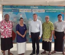 Image of Staff of the PCREEE with Mr Stein Hansen, UNIDO Regional Director for Asia and the Pacific - 20/06/2018