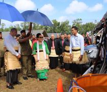 Image of Their Majesties' visit to the PCREEE booth @ the Tongatapu Agriculture Show - 22/06/19