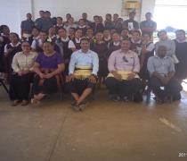 Image of PCREEE Staff, Tonga Department of Energy Staff with the Teachers and Senior Students of Vava'u High School, Tonga - 18/07/19