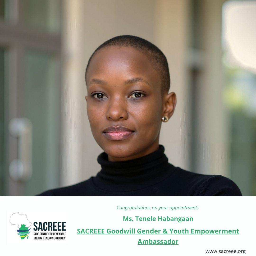Image of SACREEE appoints Ms. Tenele Habangaan as the SACREEE Goodwill Ambassador for Gender and Youth Empowerment